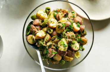 Herby Potato Salad With Smashed Olives