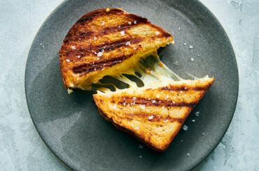 Grilled Cheese Sandwich on the Grill
