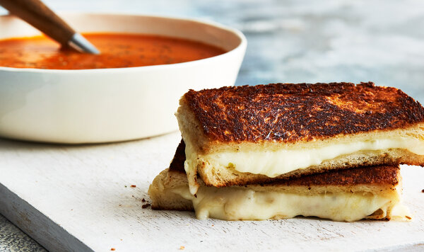 Quick Tomato Soup With Grilled Cheese