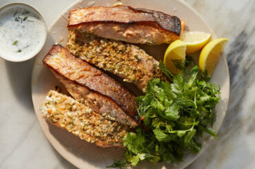 Crispy Salmon With Mixed Seeds
