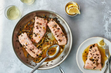 Brown-Butter Salmon With Scallions and Lemon