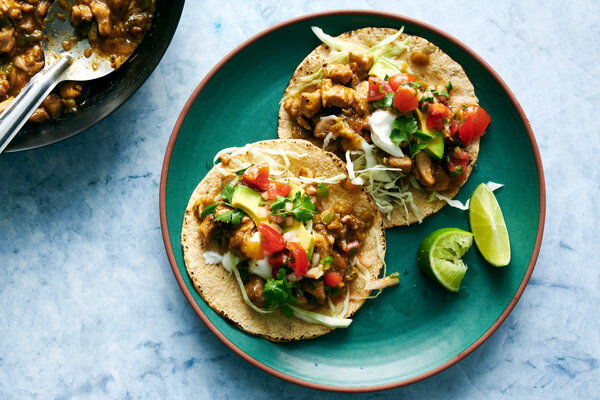 Green Chile Chicken Tacos