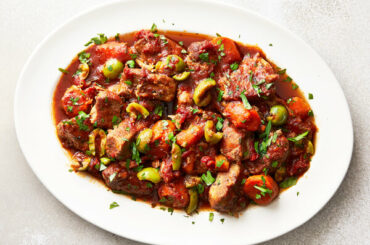 Instant Pot Pork Stew With Red Wine and Olives