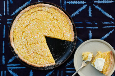 Lemon Buttermilk Chess Pie With Black Pepper Crust