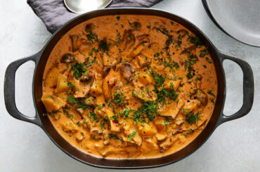 Mushroom and Potato Paprikash 