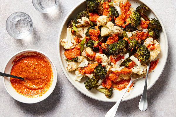 Roasted Vegetables With Cashew Romesco