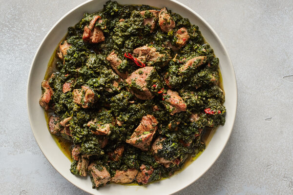 Sabzi (Spinach and Lamb Stew)