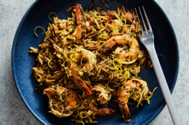 One-Pot Chermoula Shrimp and Orzo  Nargisse Benkabbou  25 minutes 