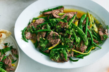 Slow-Cooked Lamb Shoulder With Green Beans