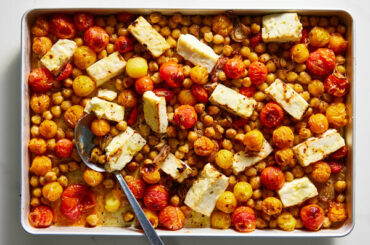 Sheet-Pan Feta With Chickpeas and Tomatoes