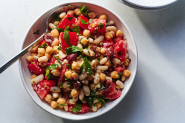Puttanesca Chickpea-Tomato Salad