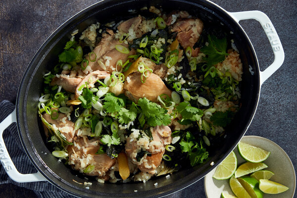 One-Pot Chicken and Rice With Ginger