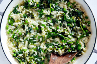 Baked Risotto With Greens and Peas