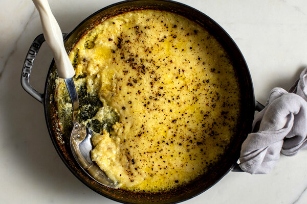 Baked Polenta With Ricotta and Parmesan