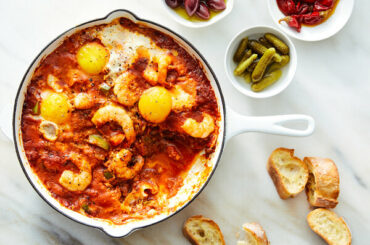 Tunisian Shakshuka With Shrimp