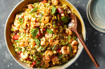 Succotash With Sausage and Shrimp