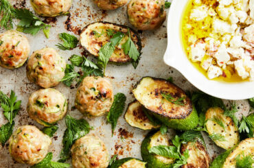 Chicken-Zucchini Meatballs With Feta