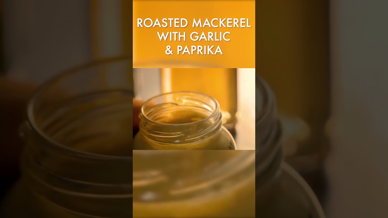 Roasted Mackerel With Garlic & Paprika #shorts