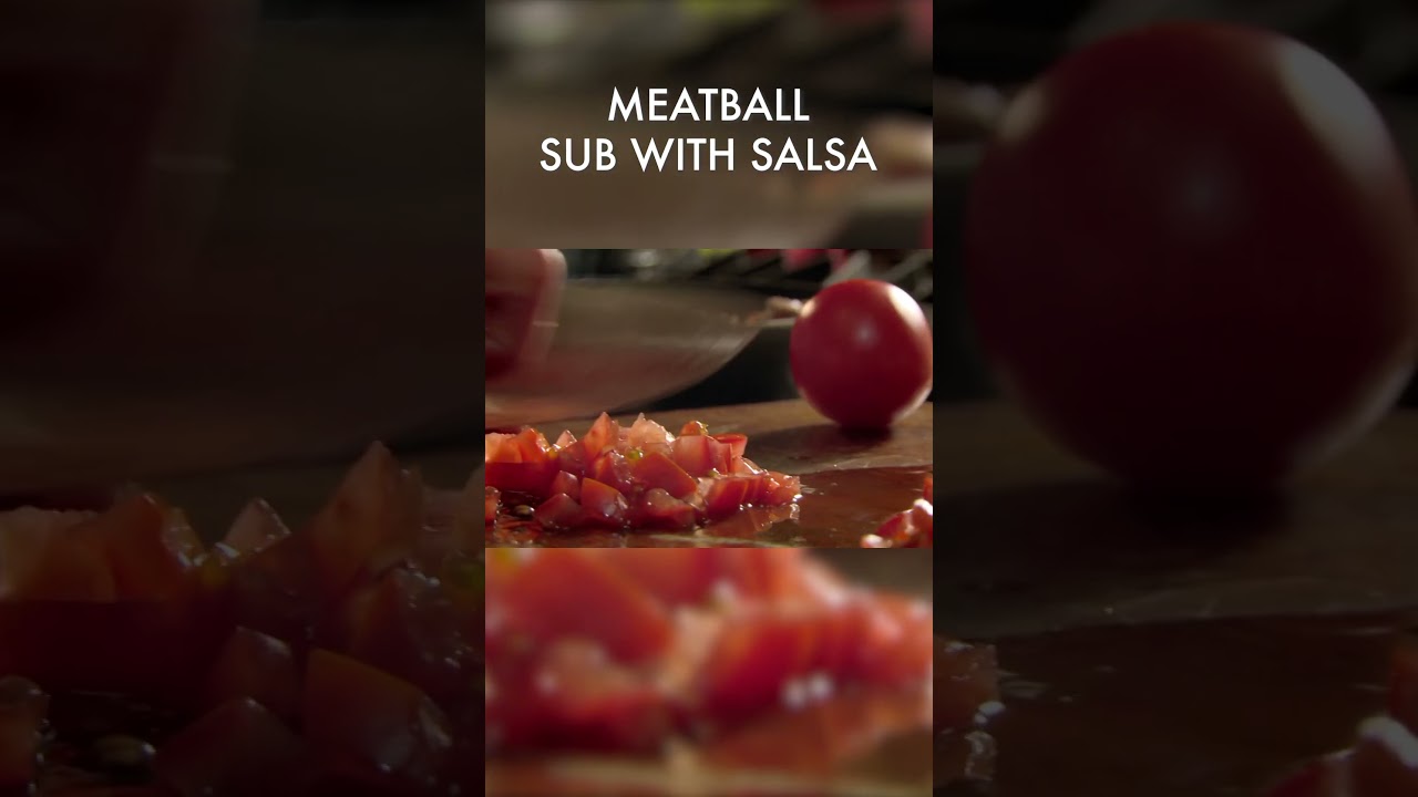 Meatball Sub With Mozzarella & Salsa #shorts