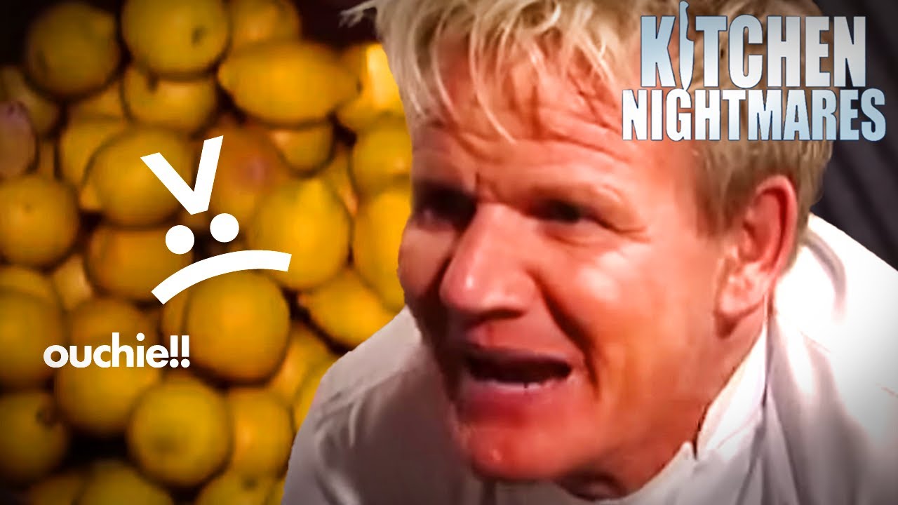 those poor lemons did NOTHING to you gordon !! | Kitchen Nightmares