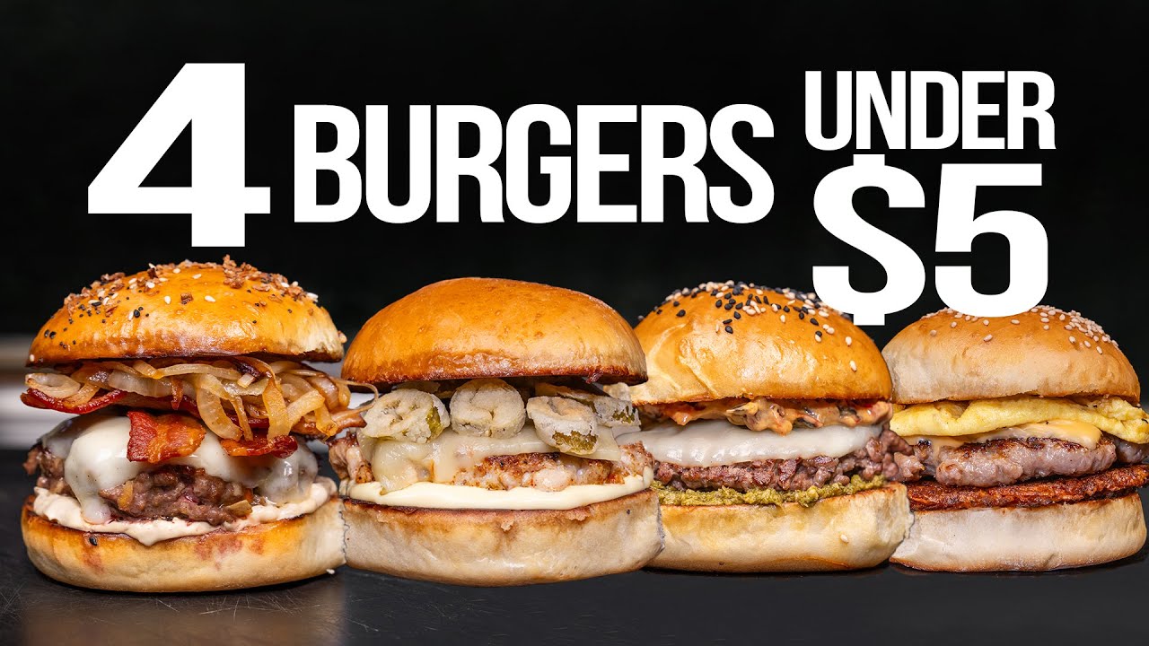 4 INSANELY EPIC BURGER RECIPES (AND THEY’RE ALL UNDER $5!) TO MAKE AT HOME | SAM THE COOKING GUY 4 INSANELY EPIC BURGER RECIPES (AND THEY'RE ALL UNDER $5!) TO MAKE AT HOME | SAM THE COOKING GUY