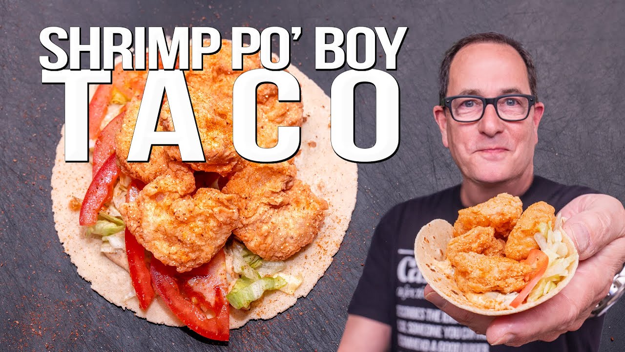 THE GLORIOUS RESULT OF COMBINING A SHRIMP PO BOY A TACO SAM THE 