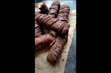 Homemade Healthy Snickers Ice Cream Bars