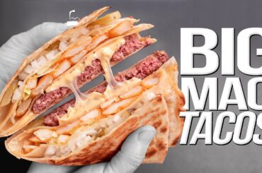 THE BEST BIG MAC TACO / QUESADILLA THING (SO EASY / SO CHEESY) | SAM THE COOKING GUY