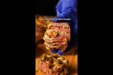 4-Ingredient Grilled Stuffed Steaks