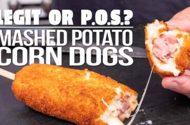 LEGIT OR P.O.S.? (CHEESY MASHED POTATO CORN DOGS / 12 MILLION VIEWS) | SAM THE COOKING GUY