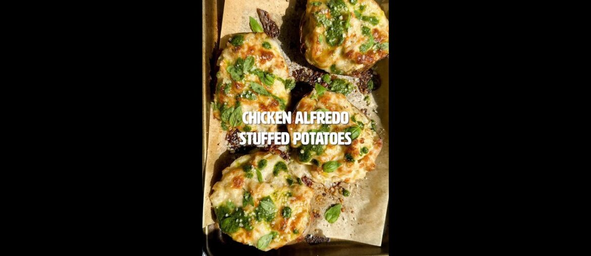 Market Haul Chicken Alfredo Stuffed Potatoes