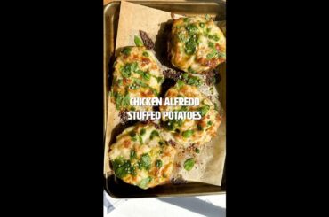 Market Haul Chicken Alfredo Stuffed Potatoes