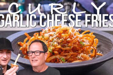 THE BEST (CURLY) GARLIC CHEESE FRIES | SAM THE COOKING GUY