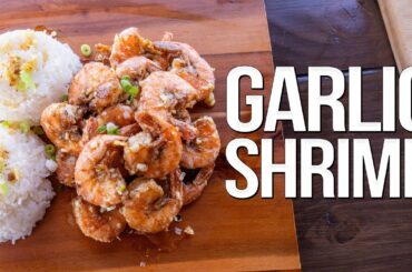 MAKING GARLIC SHRIMP BETTER THAN THE FOOD TRUCK IN HAWAII! | SAM THE COOKING GUY