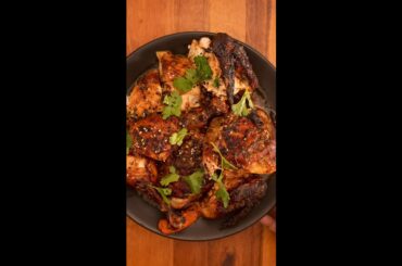 Roasted Miso Butter Spatchcock Chicken
