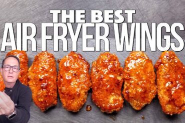 THE BEST AIR FRYER CHICKEN WINGS! | SAM THE COOKING GUY