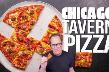 THE CHICAGO PIZZA THAT DESTROYS DEEP DISH (THIN, CRISPY & DELICIOUS!) | SAM THE COOKING GUY