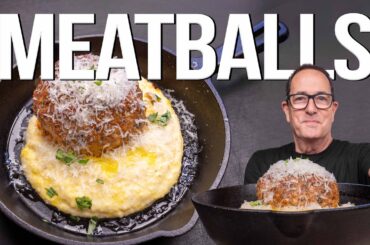 THE JUICIEST / MOST EPIC / BEST ITALIAN MEATBALLS I'VE EVER MADE! | SAM THE COOKING GUY