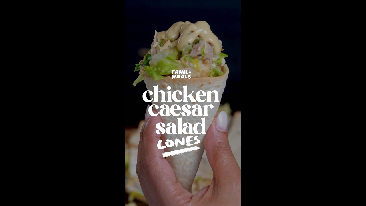 Chicken Caesar Salad Cones Chicken Caesar Salad Cones