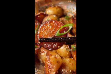 Korean Soy Glazed Potatoes