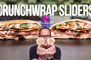 CRUNCHWRAP SLIDERS FROM TACO BELL (BUT HOMEMADE & SO MUCH BETTER!) | SAM THE COOKING GUY