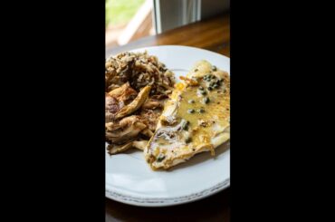 Fish with Wild Rice and Mushrooms