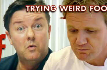 Celebrity Guests Eat Some Questionable Things | The F Word | Gordon Ramsay