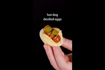 Hot Dog Deviled Eggs