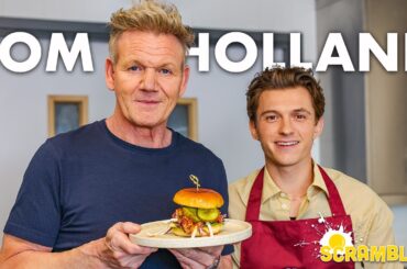 Tom Holland and Gordon Ramsay Bond Over A Spicy Fried Chicken Sandwich