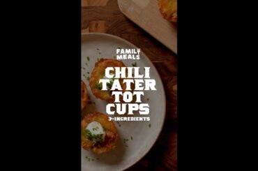 3-Ingredient Chili Tater Tot Cups