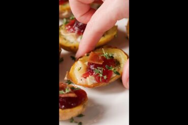 Cranberry Brie Potato Skins