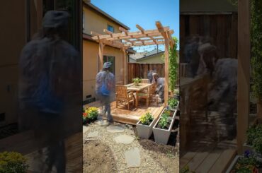 From an Unused Yard to a Garden Dining Retreat. #garden #backyard #makeover