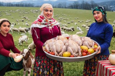 No Oven, No Stove! Traditional Methods for Cooking Chickens & Simple Fire Bread in the Village