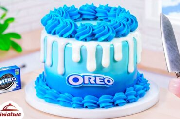 💙 So Sweet Mini Blue OREO Cream Cake Decorating Ideas | ASMR Cooking Mini Food